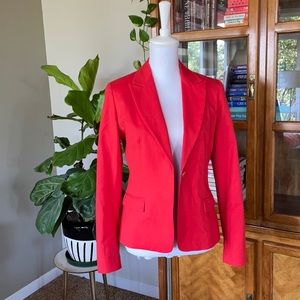 Fully lined coral red Tahiti blazer